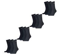 PUMA Unisexe Chaussettes Sport Coton, Lot De 12 Paires Basic, Noir & Gris