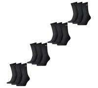 PUMA Unisexe Chaussettes Sport Coton, Lot De 12 Paires Basic, Noir & Gris