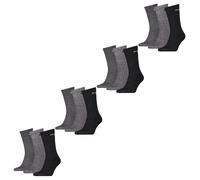 PUMA Unisexe Chaussettes Sport Coton, Lot De 12 Paires Basic, Noir & Gris