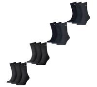 PUMA Unisexe Chaussettes Sport Coton, Lot De 12 Paires Basic, Noir & Gris