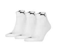Puma Unisexe Quartersocken, 3er Paquet - Amorti Quart 3P, Logo, Unicolore