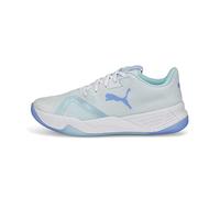 PUMA Unisex's Accelerate Turbo Nitro II W+ Indoor Court Shoe, Puma White Elektro Purple Light Aqua, 40 EU