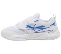 PUMA VARION II V JR Indoor Court Shoe, White-Ultra Blue, 38 EU, Puma Blanc Ultra Bleu, 34.5 EU