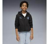 PUMA Veste à capuche FtblEssentials Manchester City Enfant et Adolescent, Vêtements, Noir/Light Bleu, 15-16Y 15-16Y