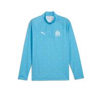 PUMA Veste d'avant-match à 1/4 zip Olympique de Marseille Homme, Sport, Azure/Blanc, XS XS