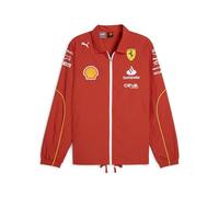 PUMA Veste de l'entraîneur de l'équipe Scuderia Ferrari 2024 pour hommes - Rouge Brûlé - Taille: L