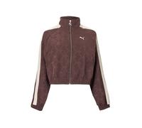 PUMA Veste de sport 'T7' chocolat / blanc, Taille L
