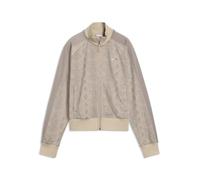 PUMA Veste de survêtement Courte à imprimés Serpent T7 Femme S, Mouse Gray Beige