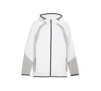 PUMA Veste de survêtement 'Evostripe' gris / blanc, Taille L