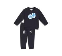 PUMA Veste de survêtement FtblCulture Olympique de Marseille Bébé, Vêtements, Navy/Blanc, 1-2Y 1-2Y