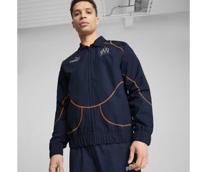 PUMA Veste de survêtement ftblSTATEMENT Olympique de Marseille, Vêtements, Bleu, XXL XXL
