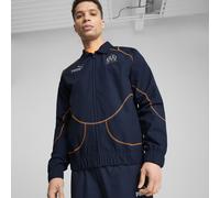 PUMA Veste de survêtement ftblSTATEMENT Olympique de Marseille, Vêtements, Club Navy/Orange Pes, L L