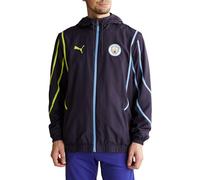 PUMA Veste de survêtement PREMATCH MANCHESTER CITY Bleu marine, jaune. XL