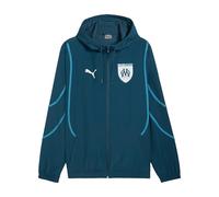 PUMA Veste de survêtement PREMATCH OM WOVEN Bleu azur M