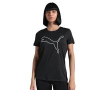 Puma W TAD Essential Heather Logo Tee, T-Shirts Mixte, Puma Black Heather,