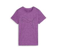 PUMA W TAD Essential Heather Logo Tee, T-Shirts Mixte, Wild Berry Heather,