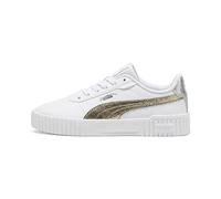 PUMA Women Carina 2.0 Metallic Shine Baskets, Puma White Puma Gold Puma Silver, 37.5 EU