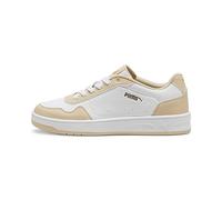 PUMA Women Court Classy Baskets, Puma White Cashew Puma Gold, 42.5 EU