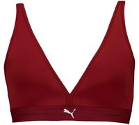 Puma Women Padded Triangle Top 1P Low Impact Sports Bra Womens Bourgogne 8 (XS) Female