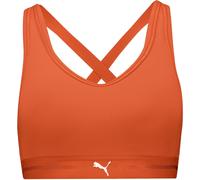 Puma Women Sporty Padded Top 1P Low Impact Sports Bra Womens Orange flamme 8 (XS) Female