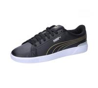 Puma Women Vikky V3 Metallic Shine Sneakers, Puma Black-Puma Gold-Puma White, 36 EU