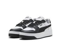 PUMA Women's Carina Street Sneaker, Puma White Puma Black Puma Black, 40.5 EU
