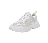PUMA Women's Fashion Shoes CASSIA LASER CUT Trainers & Sneakers, PUMA WHITE-PUMA WHITE-PRISTINE, 39