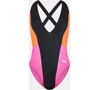 Puma Women's One-Piece Plunge Swimsuit Combinaison noire 8 (XS) Female