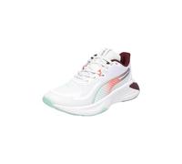 PUMA Women's PWR Hybrid TR WNS Cross Trainer, Puma White Ruby Shimmer Mint Melt Glowing Red, 40 EU