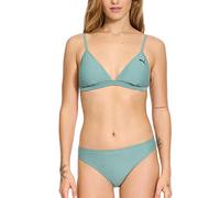PUMA Women's Standard Bikini Top & Bottom Swimsuit Set, Teal, X-Large