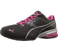 PUMA Women's Tazon 6 Cross Trainer Shoe, Black, Silver, Red, Red, 5 UK