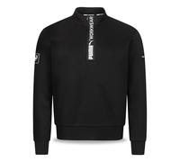 PUMA Workwear Advanced Collection - Sweat-shirt pullover pour homme avec fermeture éclair - Compartiment utilitaire sur l'épaule - Tissu robuste et respirant - Pour l'artisanat et la logistique, Noir