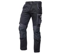 PUMA Workwear Precision X Pantalon de Travail pour Femmes, Nombreuses Poches & Genoux renforcés - Idéal pour Les Artisans, Les ouvriers de Production et de Construction - Noir/Gris - Taille 54