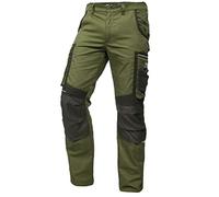 PUMA Workwear Precision X Pantalon de Travail pour Hommes, Nombreuses Poches & Genoux renforcés - Idéal pour Les Artisans, Les ouvriers de Production et de Construction - Vert/Noir - Taille 64