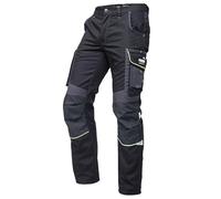 PUMA Workwear Precision X Pantalon de Travail pour Hommes, Nombreuses Poches & Genoux renforcés - Idéal pour Les Artisans, Les ouvriers de Production et de Construction - Noir/néon - Taille 50