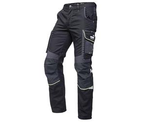 PUMA Workwear Precision X Pantalon de Travail pour Hommes, Nombreuses Poches & Genoux renforcés - Idéal pour Les Artisans, Les ouvriers de Production et de Construction - Noir/néon - Taille 46