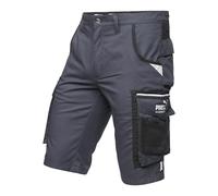 PUMA Workwear Precision X Short de Travail pour Hommes, Nombreuses Poches & Réflecteurs - Idéal pour Les Artisans, Les ouvriers de Production et de Construction - Gris/Noir - Taille 52