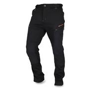 PUMA Workwear ProOne Alpine Pantalon doublé pour homme - Pantalon d'extérieur pour homme - Pantalon softshell coupe-vent et imperméable avec doublure chaude - Pantalon de ski élastique, noir/orange