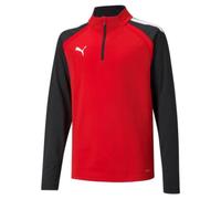 PUMA Zip Top TeamLIGA-Fermeture éclair supérieure 1/4, Rouge/Noir, L Homme