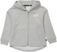 Puma Zipped Hooded Jacket Juniors Gris/Blanc 7-8 (S) Female