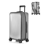 PUMHUBO Housse de protection transparente en PVC pour valises sans démontage, gris, 28 inch(Right opening), Pas de démontage