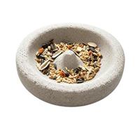 Pumice Bird Feeder Bowl - Natural Stone Dish | Portable Parrot Cage Feeder