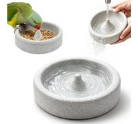 Pumice Stone Bird Feeder,Natural Pumice Bird Food Bowl，A1 | Splash Proof Parrot Feeding Dish,Lightweight Pumice Birds Feeder,Birds Watching for Finch Parrots Paitos Lawn