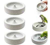 Pumice Stone Bird Feeder,Natural Pumice Bird Food Bowl，A3 | Splash Proof Parrot Feeding Dish,Lightweight Pumice Birds Feeder,Birds Watching for Finch Parrots Paitos Lawn