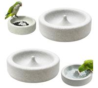 Pumice Stone Bird Feeder,Natural Pumice Bird Food Bowl with BeakGrinding，A2