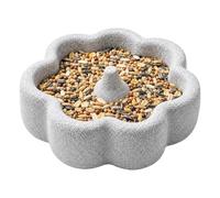 Pumice Stone Bird Feeder, Round Bird Water Bowl，Floral Shape *1