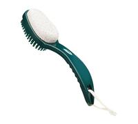 Pumice Stone Brush 2-in-1 Foot Scrubber, Gentle Callus Remover with Anti-Slip Handle, Multifunctional Pedicure Brush for Feet, Bathroom Accessory for Smooth Soft Skin 19.3x3.3x4.8cm