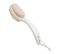 Pumice Stone Brush 2-in-1 Foot Scrubber, Gentle Callus Remover with Anti-Slip Handle, Multifunctional Pedicure Brush for Feet, Bathroom Accessory for Smooth Soft Skin 19.3x3.3x4.8cm
