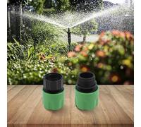 Pumixiy 3/4" Femelle et Mâle Kit de Raccord Tuyau pour Arrosage de Jardin Kit Adaptateur Quick Connect avec Plastique ABS Vert et Noir