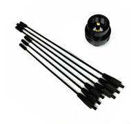 Pumixiy Antenne de terre mobile 10-1300 MHz UHF connecteur femelle amplificateur de signal radio de voiture avec tiges à gain court et long pour système de communication portatif talkie-walkie